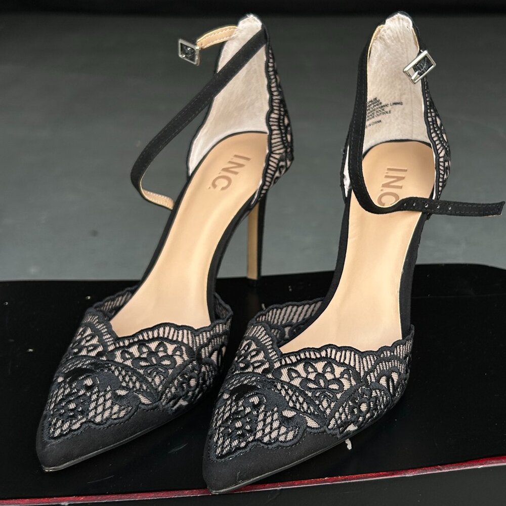 I.N.C. black lace high heel